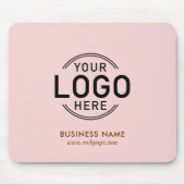 Benutzerdefinierte Logo-Blende Rosa einfache Name- Mousepad (Vorne)