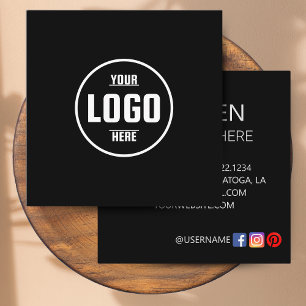Benutzerdefinierte Logo-Circle White-Square-Visite Quadratische Visitenkarte