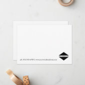 Benutzerdefinierte Logo-Einfache elegante Note-Kar Mitteilungskarte (Vorderseite/Rückseite Beispiel)