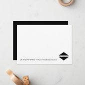 Benutzerdefinierte Logo-Einfache elegante Note-Kar Mitteilungskarte (Vorderseite/Rückseite Beispiel)