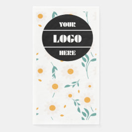 Benutzerdefinierte Logo Farbige Blumengestaltung P Serviette