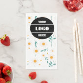 Benutzerdefinierte Logo Farbige Blumengestaltung P Serviette (Beispiel)