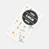Benutzerdefinierte Logo Farbige Blumenmuster-Party Serviette (Ecke)