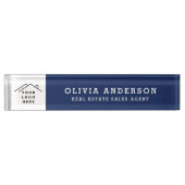 Benutzerdefinierte Logo-Führungskraft Navy Blue Be Namensplakette (Vorderseite)