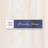 Benutzerdefinierte Logo-Führungskraft Navy Blue Be Türschild (Vorderseite )