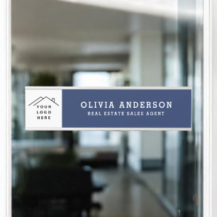 Benutzerdefinierte Logo-Führungskraft Navy Blue Be Türschild