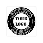 Benutzerdefinierte Logo-Info-Adresse Runde Briefma Gummistempel (Prägung)