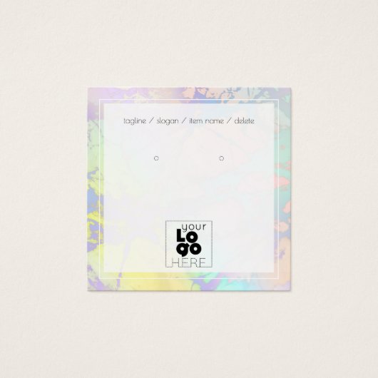 Benutzerdefinierte Logo-Iridescent-Marmor-Werbekar (Vorderseite)