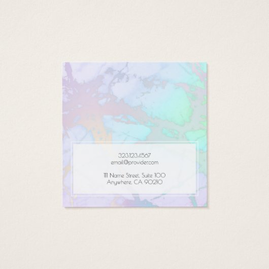 Benutzerdefinierte Logo-Iridescent-Marmor-Werbekar (Rückseite)