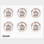 Benutzerdefinierte Logo-Kaffeeshop-Café-Produkteti Runder Aufkleber (Blatt)