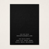 Benutzerdefinierte Logo-Karte in schwarzem Ohrring (Rückseite)