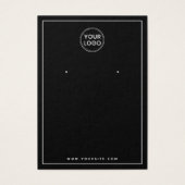 Benutzerdefinierte Logo-Karte in schwarzem Ohrring (Vorderseite)