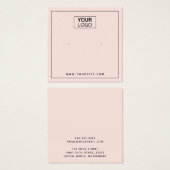 Benutzerdefinierte Logo-Lichtblende Rosa Ohrkarte (Vorne & Hinten)