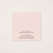 Benutzerdefinierte Logo-Lichtblende Rosa Ohrkarte (Rückseite)