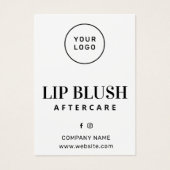 Benutzerdefinierte Logo-Lippenkarte Blush Aftercar (Vorderseite)