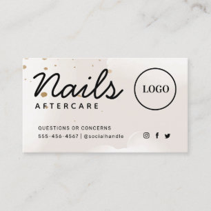 Benutzerdefinierte Logo-Moderne Nägel-Aftercare-K Visitenkarte