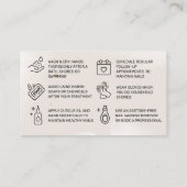 Benutzerdefinierte Logo-Moderne Nägel-Aftercare-Ka Visitenkarte (Rückseite)