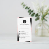 Benutzerdefinierte Logo Moderne Social Media Icons Visitenkarte (Stehend Vorderseite)