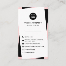 Benutzerdefinierte Logo Moderne Social Media Icons Visitenkarte