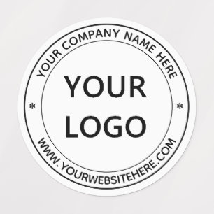 Benutzerdefinierte Logo Name Webseite Runde Geschä Etiketten