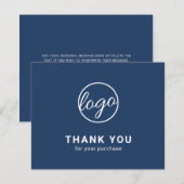 Benutzerdefinierte Logo Navy Blau Budget Danke Kar (Vorne/Hinten)