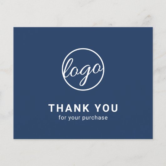 Benutzerdefinierte Logo Navy Blau Budget Danke Kar (Vorderseite)