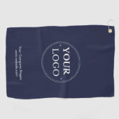 Benutzerdefinierte Logo Navy Blue Business-Marke Golfhandtuch (Horizontal)