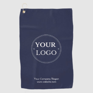 Benutzerdefinierte Logo Navy Blue Business-Marke Golfhandtuch