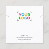 Benutzerdefinierte Logo-Netzwerkkarten mit QR-Code Quadratische Visitenkarte (Vorderseite)