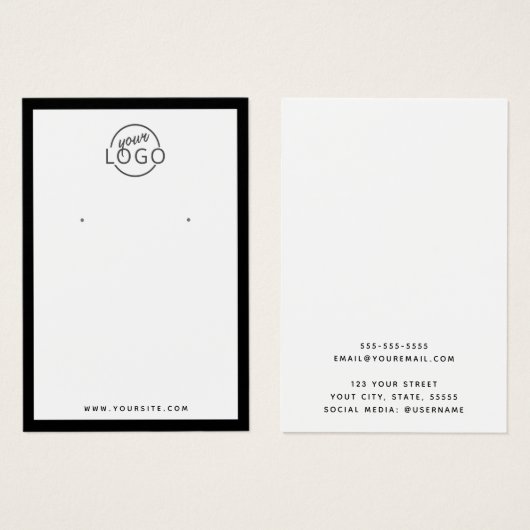 Benutzerdefinierte Logo-Ohrmarkenkarten (Vorne & Hinten)