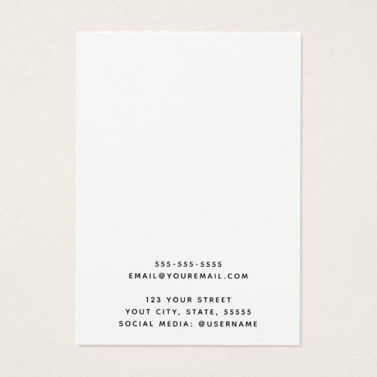 Benutzerdefinierte Logo-Ohrmarkenkarten (Rückseite)