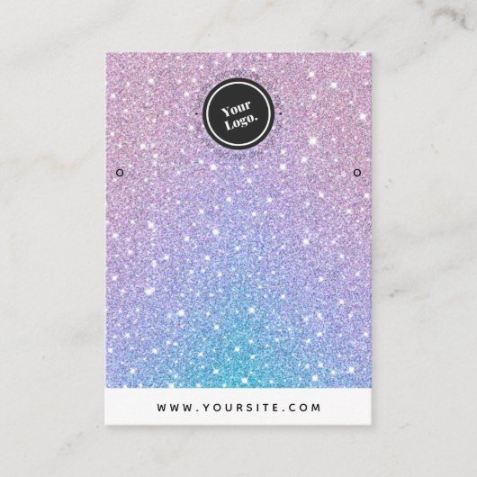 Benutzerdefinierte Logo-Ohrringe für den Glitzer U Visitenkarte (Vorderseite)