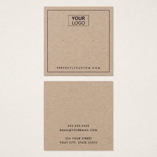 Benutzerdefinierte Logo-Papiervorlagenkarte (Vorne & Hinten)