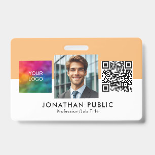 Benutzerdefinierte Logo-QR-Code-Mitarbeiter-Foto-I Ausweis