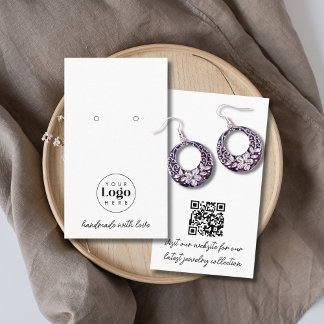 Benutzerdefinierte Logo-QR-Code-Schmuck-Ohrring-Di Visitenkarte