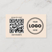 Benutzerdefinierte Logo-QR-Code-Visitenkarte Visitenkarte (Rückseite)