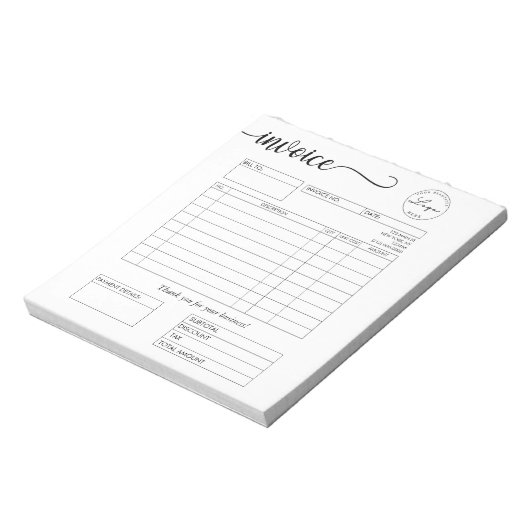 Benutzerdefinierte Logo-Rechnung für kleine Untern Notizblock (Rotiert)