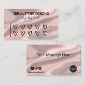 Benutzerdefinierte Logo Rosa Seidenhörer Loyalität Visitenkarte (Vorne/Hinten)
