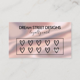 Benutzerdefinierte Logo Rosa Seidenhörer Loyalität Visitenkarte