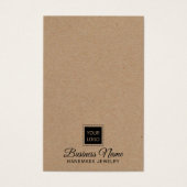 Benutzerdefinierte Logo-Rustikale Kraft-Schmuckkol (Vorderseite)