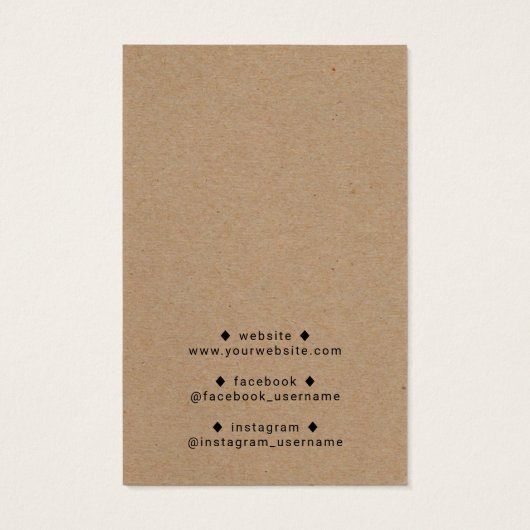 Benutzerdefinierte Logo-Rustikale Kraft-Schmuckkol (Rückseite)