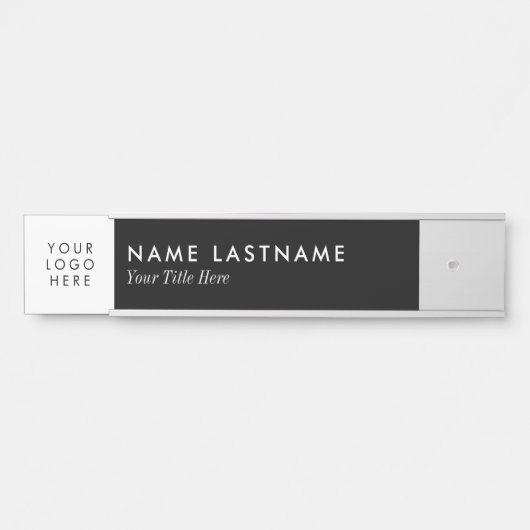 Benutzerdefinierte Logo-Sauberkeit Schwarz-weiß Mi Türschild (Vorderseite )