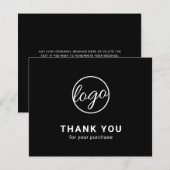 Benutzerdefinierte Logo Simple Schwarz Budget Dank (Vorne/Hinten)