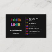 Benutzerdefinierte Logo-Text-Info-Visitenkarte - I Visitenkarte (Vorderseite)