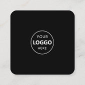 Benutzerdefinierte Logo- und QR-Code-Geschäftskart Quadratische Visitenkarte (Rückseite)