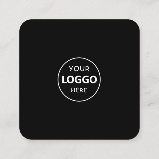 Benutzerdefinierte Logo- und QR-Code-Geschäftskart Quadratische Visitenkarte (Rückseite)