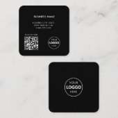 Benutzerdefinierte Logo- und QR-Code-Geschäftskart Quadratische Visitenkarte (Vorne/Hinten)
