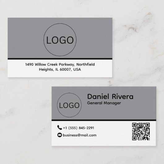 Benutzerdefinierte Logo und QR-Code Visitenkarte (Vorne/Hinten)