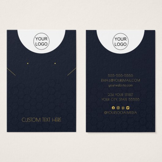 Benutzerdefinierte Logo- und Text-Netzwerkkarte (Vorne & Hinten)