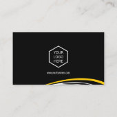 Benutzerdefinierte Logo- und Text-Yellow-Auto-Visi Visitenkarte (Rückseite)